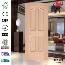 JHK-004 Grande quantité Design spécial Panneau de porte de bois naturel en placage de bois en Thaïlande